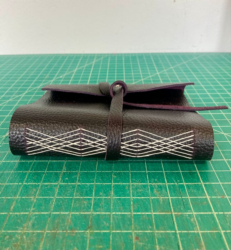 Black Leather Wrap Journal Image 2