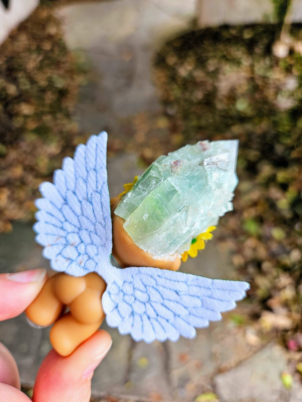 Green Calcite Winged Troll 3.5"