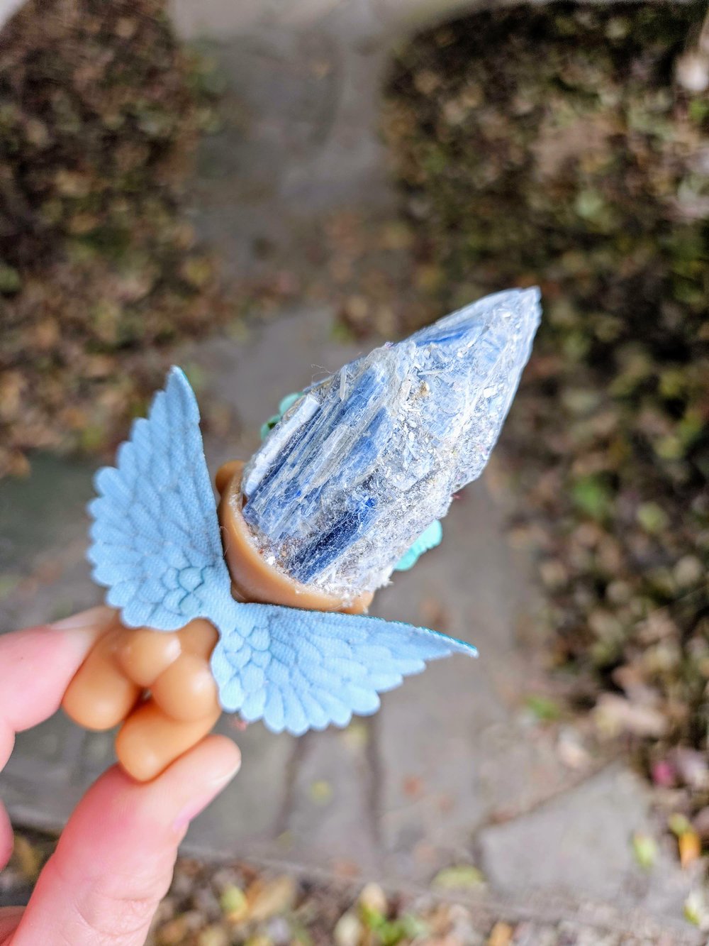 Blue Kyanite Winged Troll 3.5"