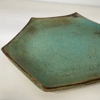 Image 3 of Petite assiette hexagonale Turquoise