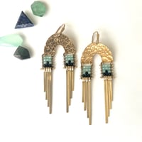 Image 4 of Arcus Earrings with Amazonite and Onyx