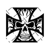 Image 2 of Iron Cross Skull Graphic