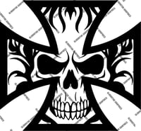 Image 5 of Iron Cross Skull Graphic