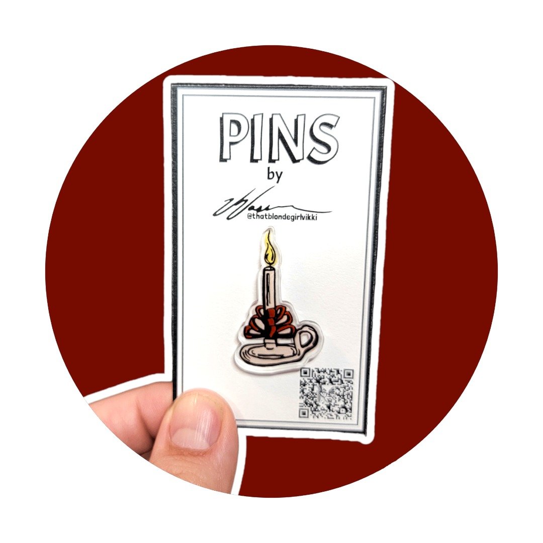 Moravian Lovefeast Candle Acrylic Pin