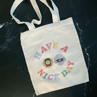 Image 1 of "Have a Nice Day" Daft Punk Tote 