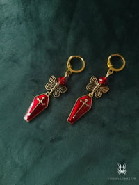 Image 1 of Butterfly Coffin Earrings