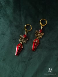 Image 2 of Butterfly Coffin Earrings