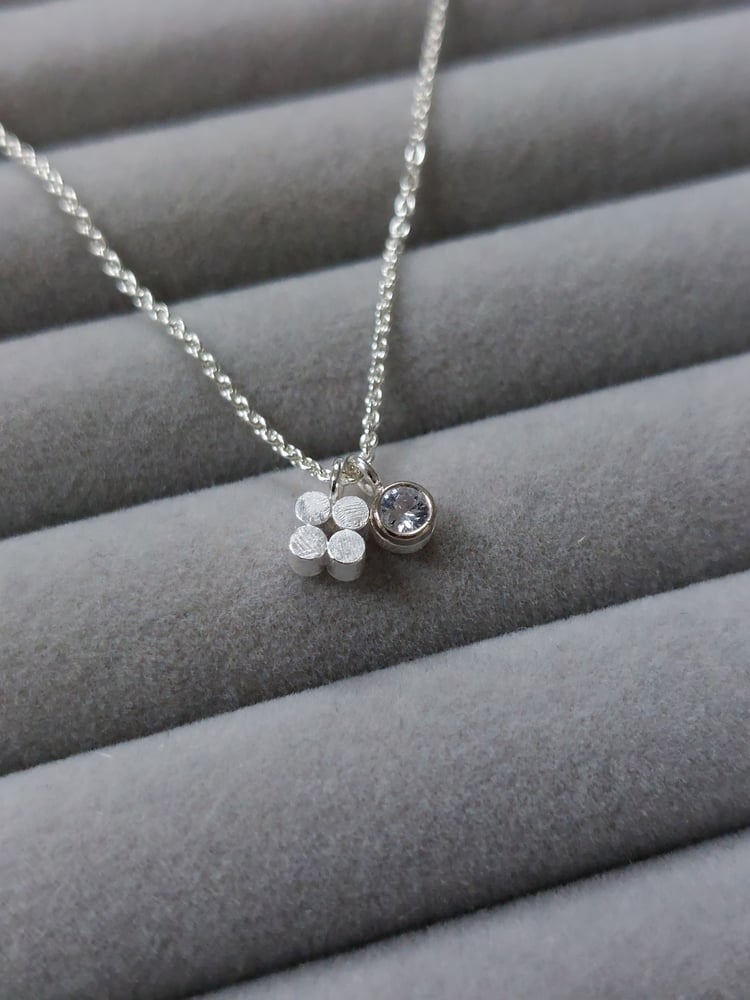 Image of Quartet Pendant with White Sapphire Charm