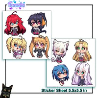 Image 1 of Dxd Chibi Sticker Sheets
