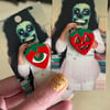 Spooky Strawberry wooden pins