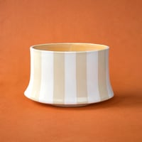 Image 1 of Striped Oval Handmade Ceramic Vase 1