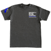 "Building A Better Future" The Black Hour in Charcoal  Shirt with White & Royal Blue