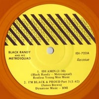 Image 2 of BLACK RANDY & HIS ELITE METRO SQUAD - "Idi Amin" 7" EP (Orange Vinyl) 