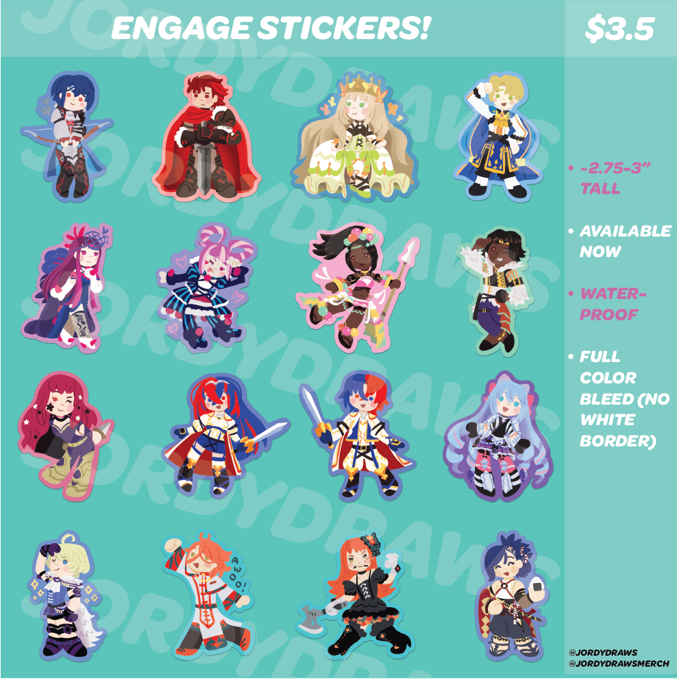 Image of FE Engage Charms / Stickers