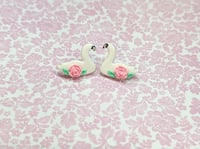 Swooning Swan Studs