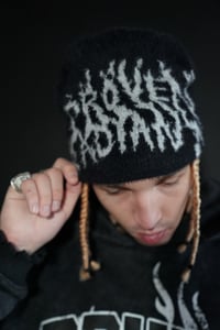 Image 4 of Radiant Mohair Beanie (Oreo) 