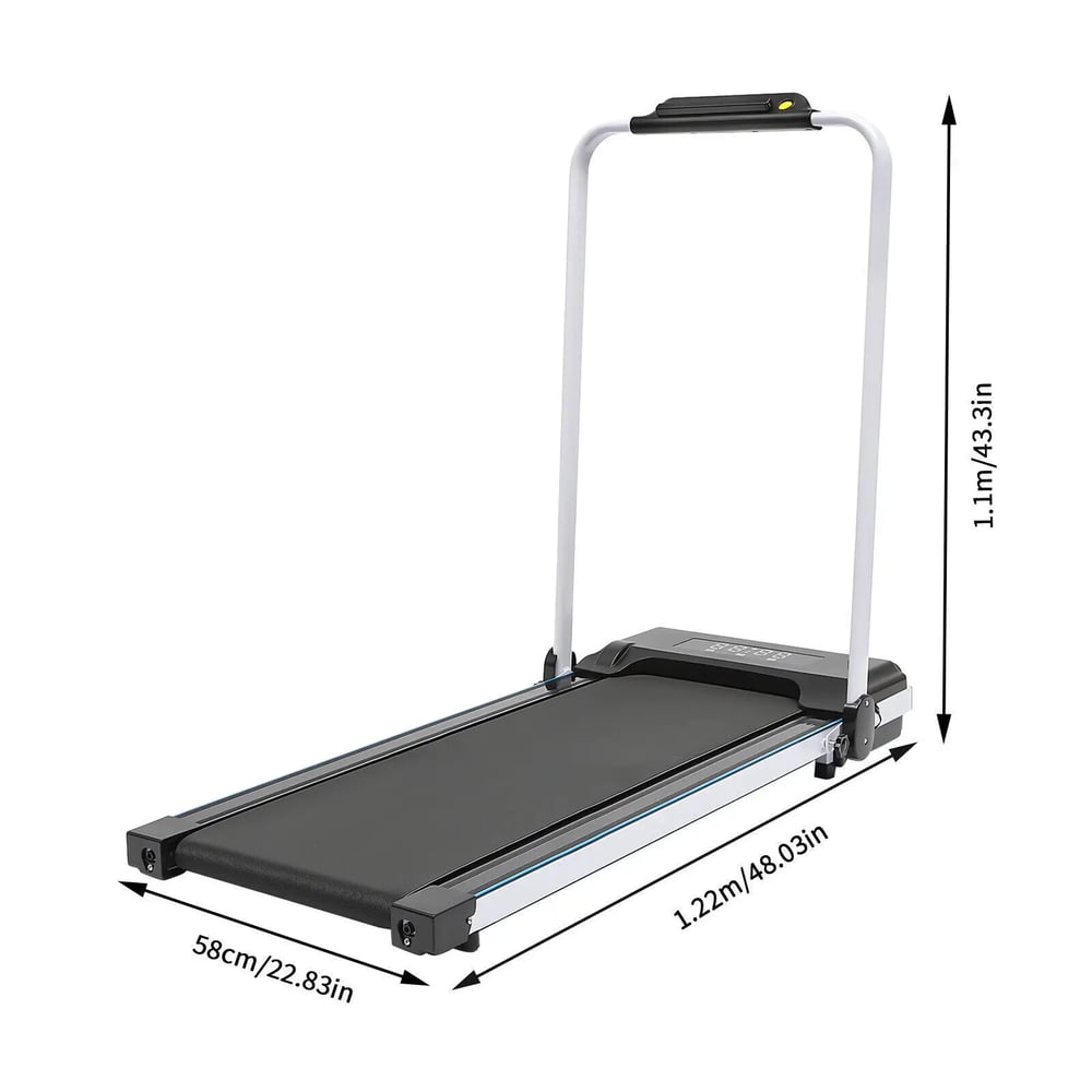 Folding Electric Treadmill Walking Pad for Home Office, and Gym Fitness Equipment 