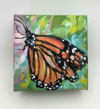Image 1 of Mon ami – Monarch butterfly mini painting