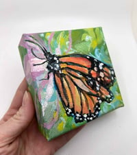 Image 2 of Mon ami – Monarch butterfly mini painting