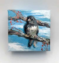 Image 1 of Partly Cloudy – Dark Eyed Junco bird painting
