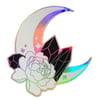 Moon and Crystals Holographic Sticker