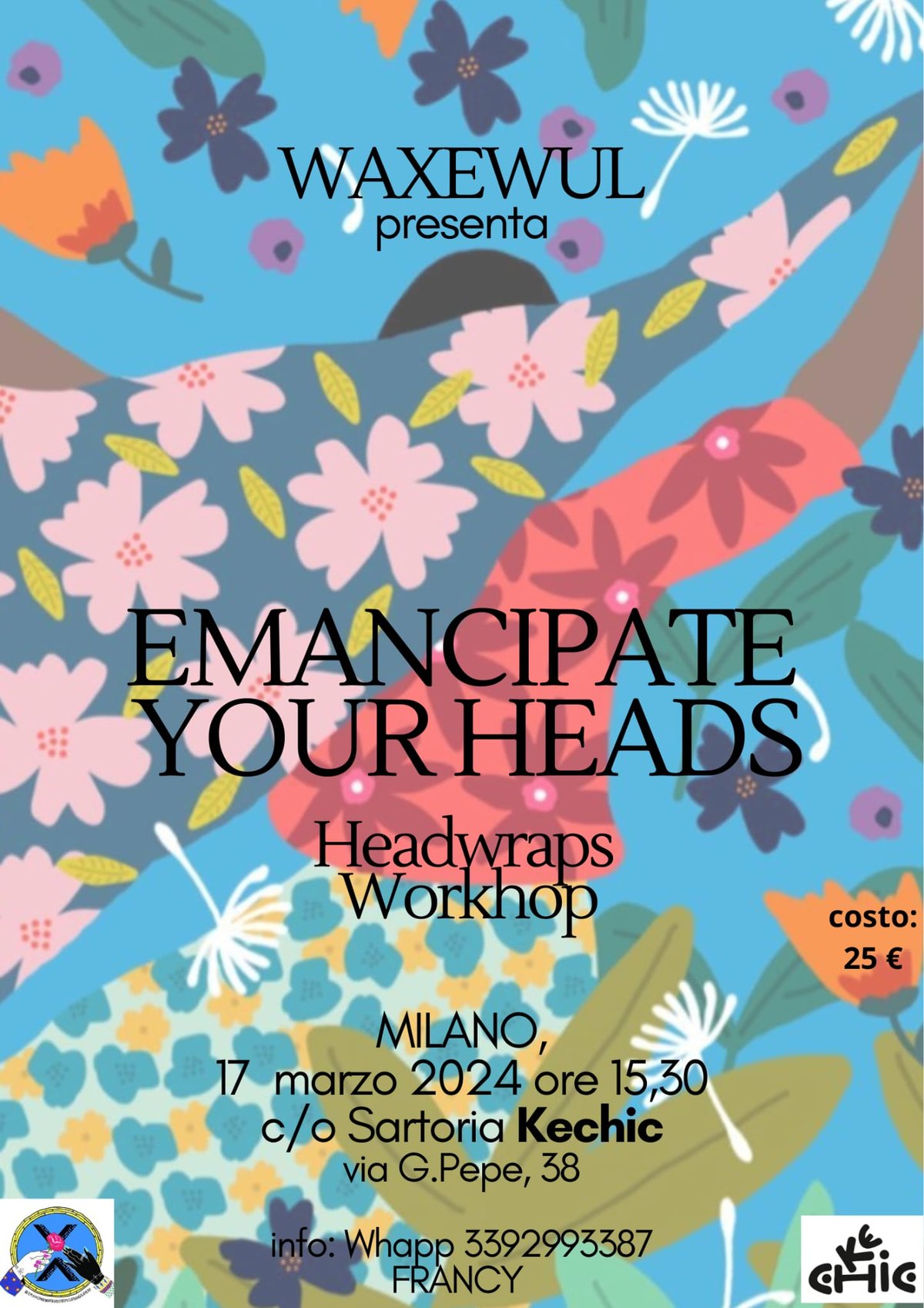 Image of HEADWRAPS WORKSHOP " EMANCIPATE YOUR HEADS" da sartoria KECHIC - Milano