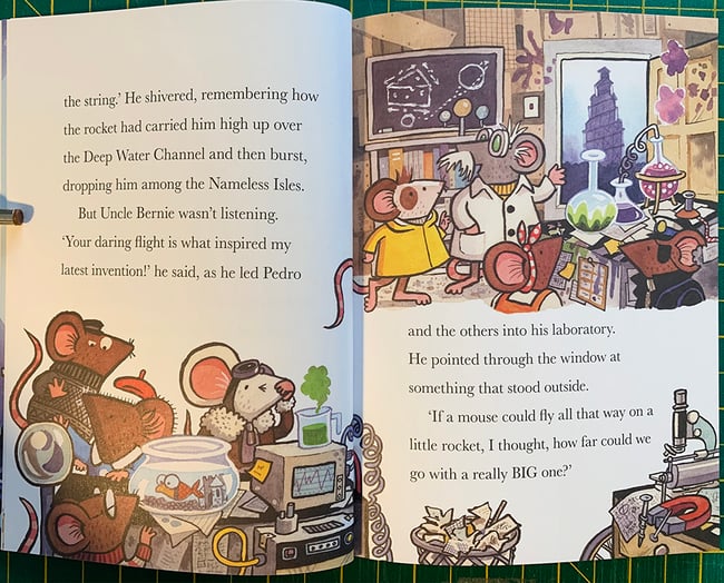 Mice on the Moon original art: Quatermouse's Lab