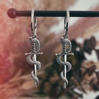 Image 1 of Serpent and Sword Earrings Small