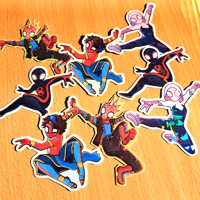 Image 2 of Spideyverse Gang 2.5 Inch Holographic Stickers 