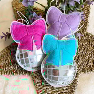 Image of Disco Ball with Bow Decoration
