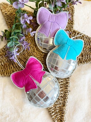 Image of Disco Ball with Bow Decoration
