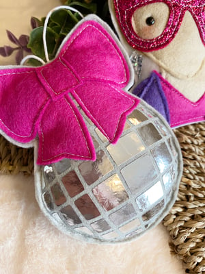 Image of Disco Ball with Bow Decoration
