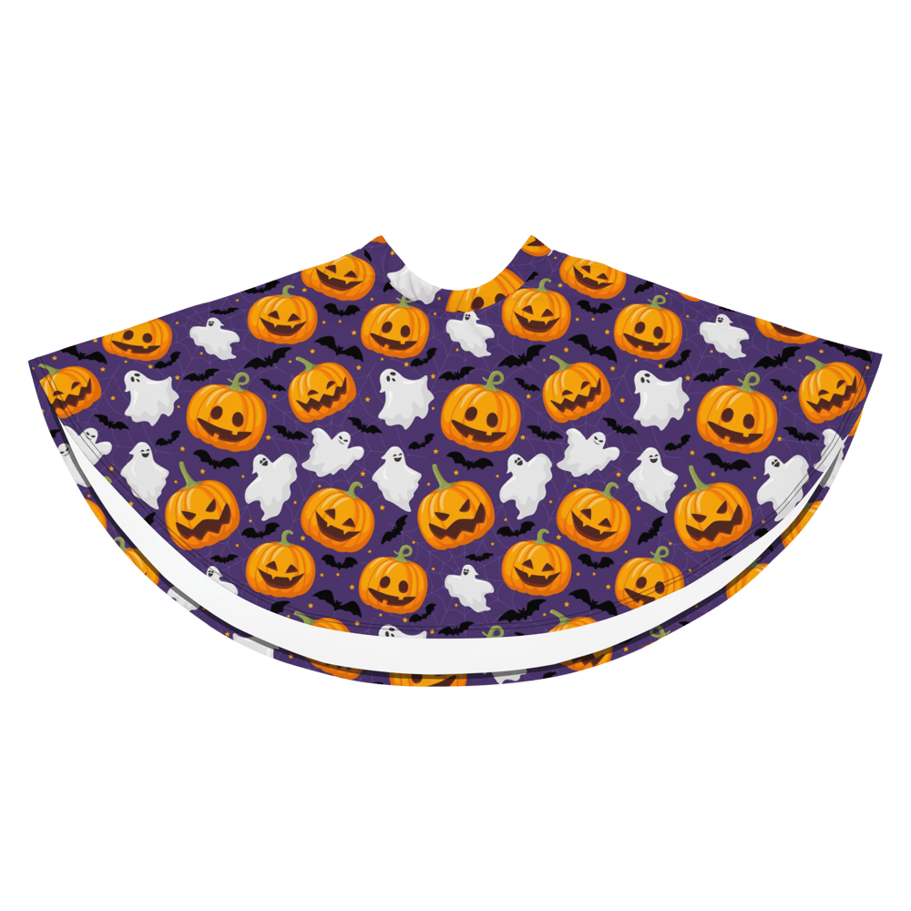 Pumpkin Ghostie Skater Skirt