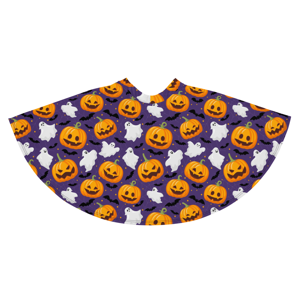 Pumpkin Ghostie Skater Skirt