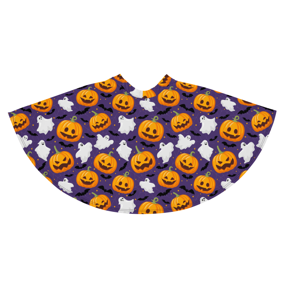 Pumpkin Ghostie Skater Skirt