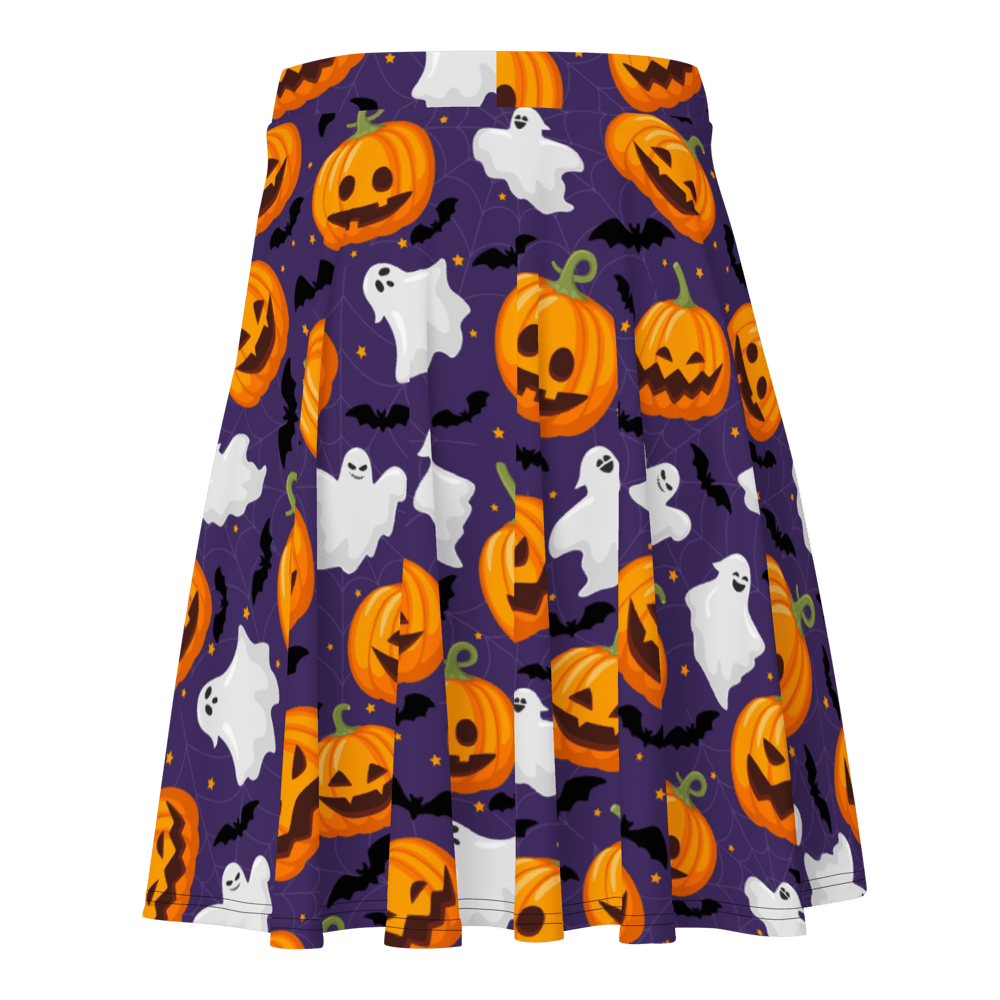 Pumpkin Ghostie Skater Skirt