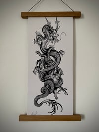 Image 5 of Dragon vs Wolf Print