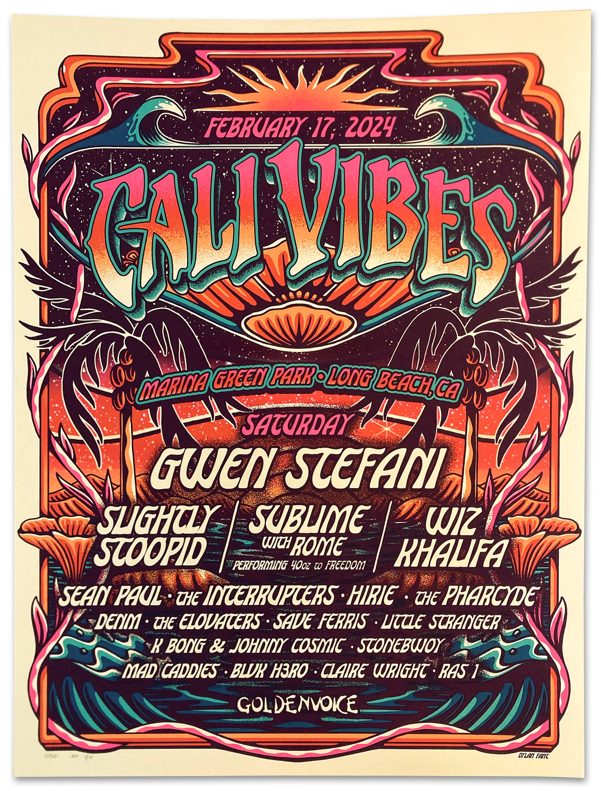 Image of Cali Vibes 2024 Saturday Poster