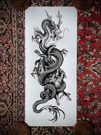 Image 1 of Dragon vs Wolf Print