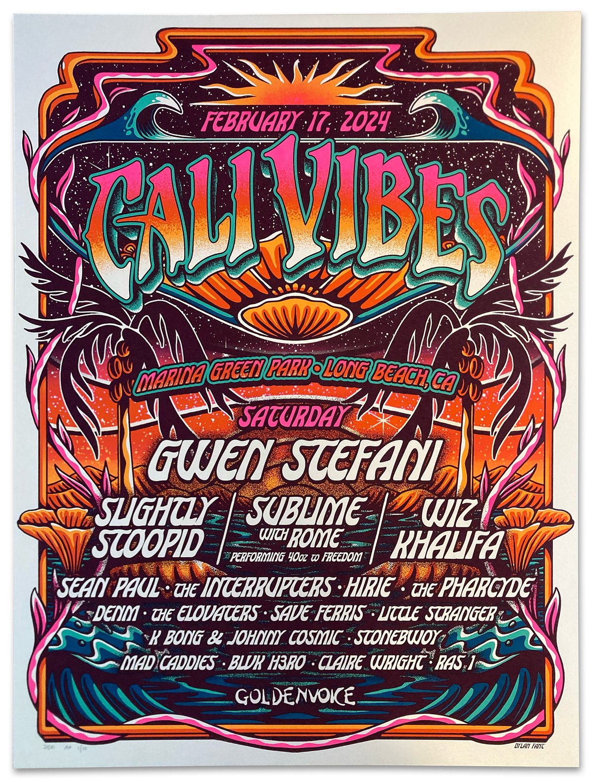 Image of Cali Vibes Saturday Poster *Stardream Paper*