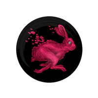 Image of Pin-button red rabbit in dissolution
