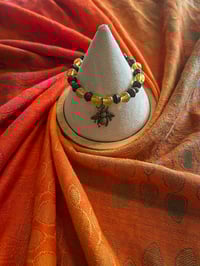 Image 1 of Citrine Gemstone Bracelet - Bee Charm