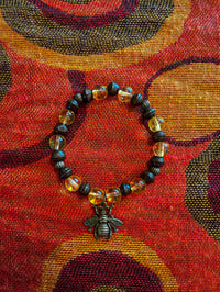 Image 2 of Citrine Gemstone Bracelet - Bee Charm