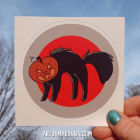 Image 3 of Pumpkin Cat Sticker