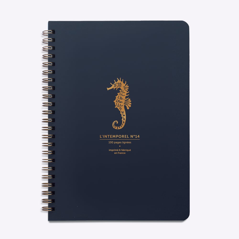 Image of INTEMPOREL N°14 HIPPOCAMPE bleu marine