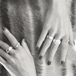 Image of Classic flat band silky polished silver ring