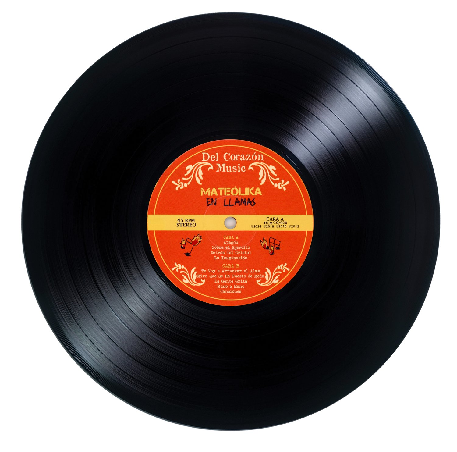 Image of Mateólika - (10") - "En Llamas" ** w/con: download card! - Rumba World Punk Poet!