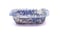 Image of Rectangular Dish - Blue, Grey, Pink Herringbone Pattern