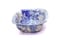 Image of Rectangular Dish - Blue, Grey, Pink Herringbone Pattern