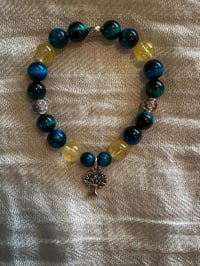 Image 2 of Tiger's Eye Blend Bracelet - Tree Charm